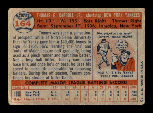 1957 Topps Tommy Carroll 