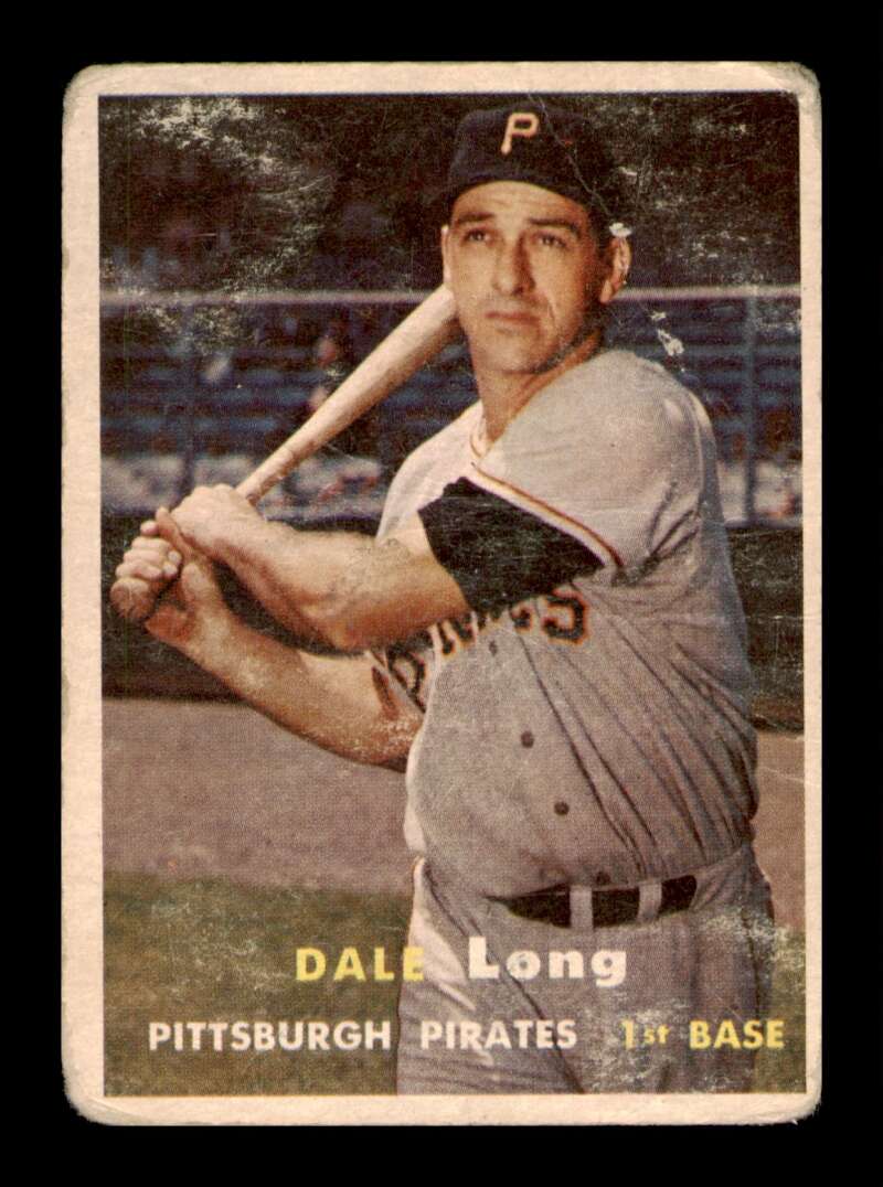 Load image into Gallery viewer, 1957 Topps Dale Long #3 Crease Pittsburgh Pirates Image 1
