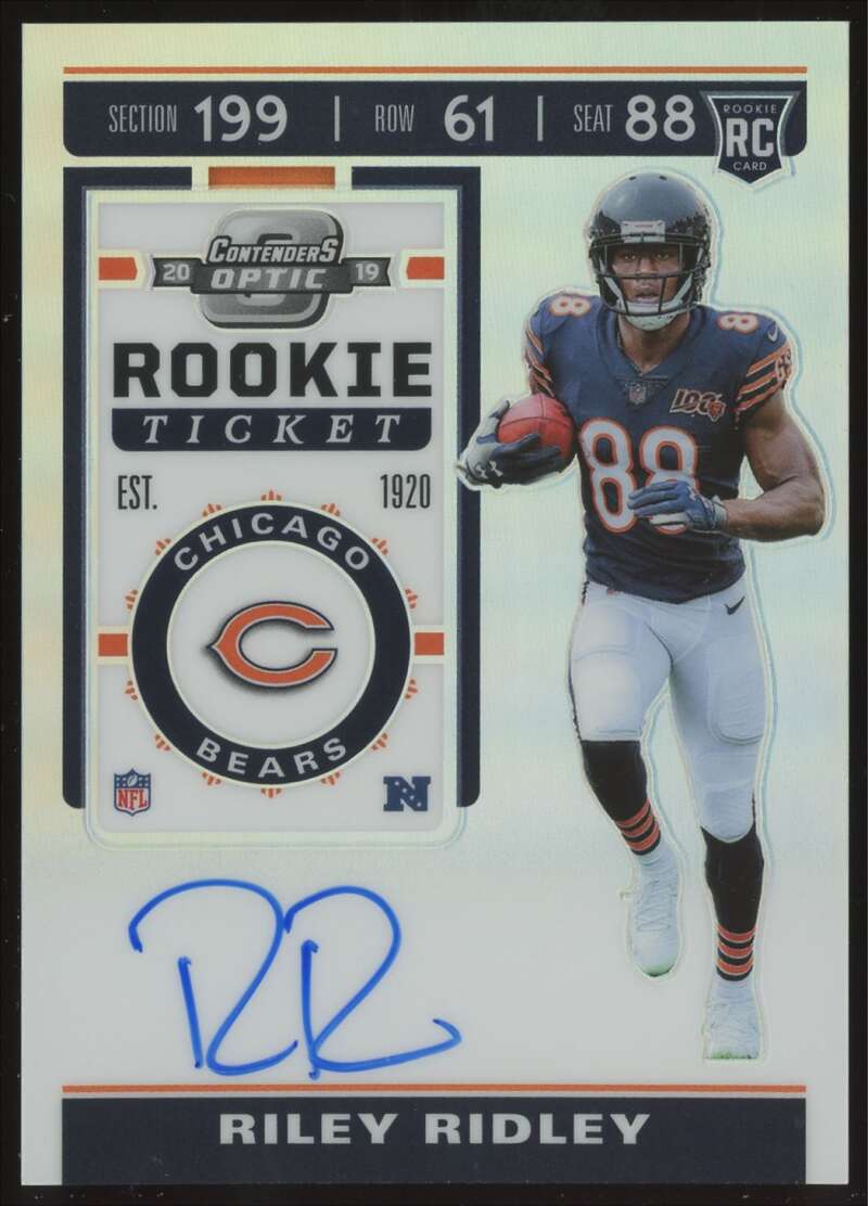 Load image into Gallery viewer, 2019 Contenders Optic Rookie Ticket Auto Riley Ridley #135 RC Chicago Bears Image 1
