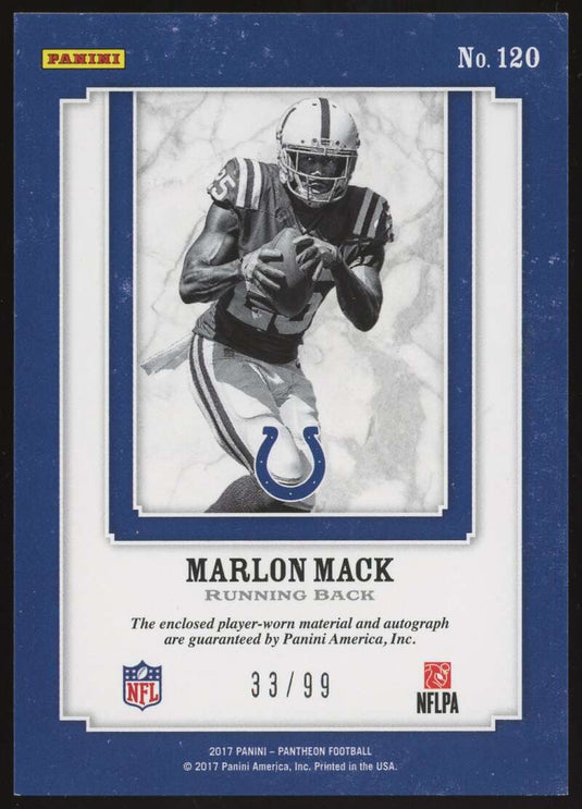 2017 Pantheon Neophyte Gold RPA Marlon Mack