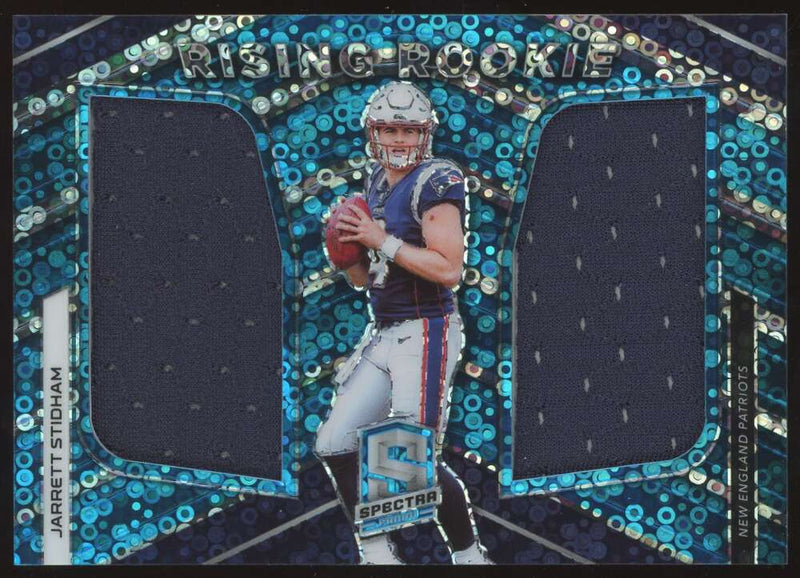 Load image into Gallery viewer, 2019 Panini Spectra Rising Rookie Neon Blue Jarrett Stidham #RRM-7 RC Relic /75  Image 1
