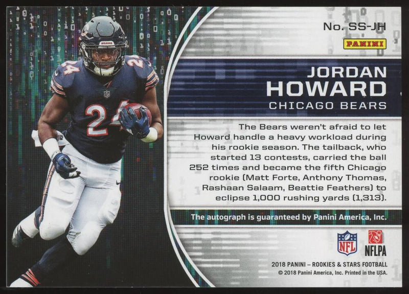 Load image into Gallery viewer, 2018 Rookies &amp; Stars Statistical Standouts Blue Auto Jordan Howard #SS-JH /25 Image 2
