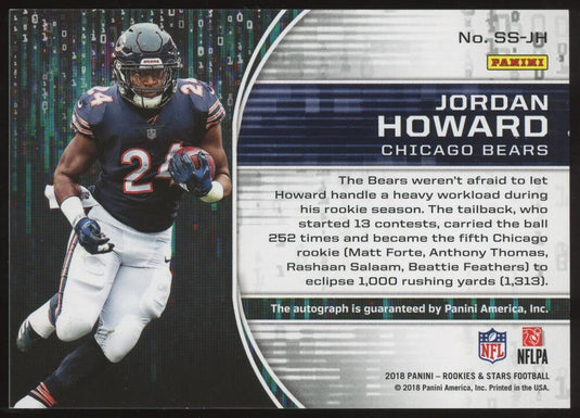 2018 Rookies & Stars Statistical Standouts Blue Auto Jordan Howard 