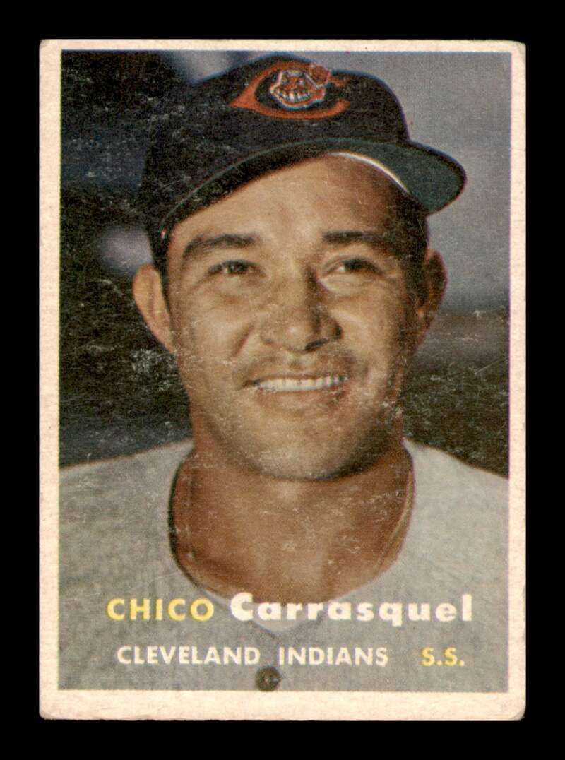 Load image into Gallery viewer, 1957 Topps Chico Carrasquel #67 Surface Loss Cleveland Indians Image 1
