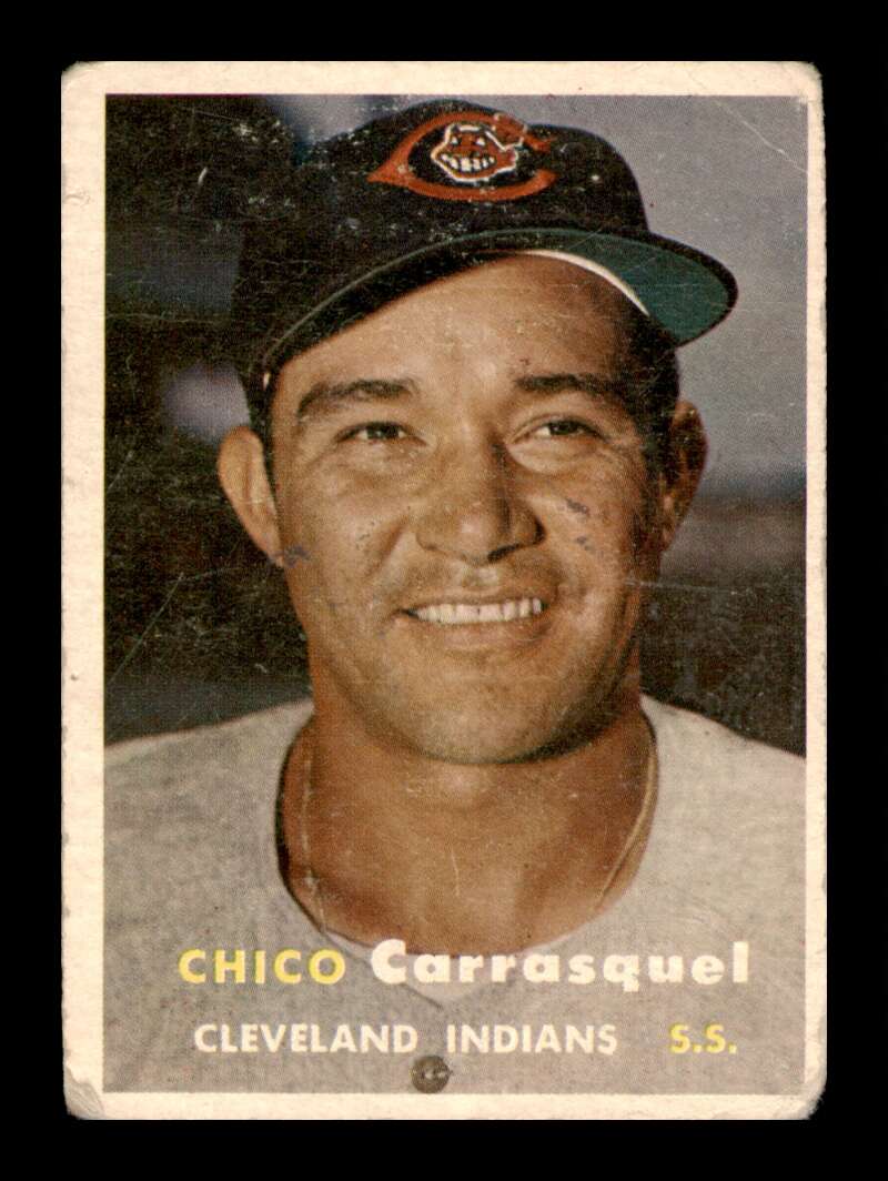 Load image into Gallery viewer, 1957 Topps Chico Carrasquel #67 Pinholes Cleveland Indians Image 1
