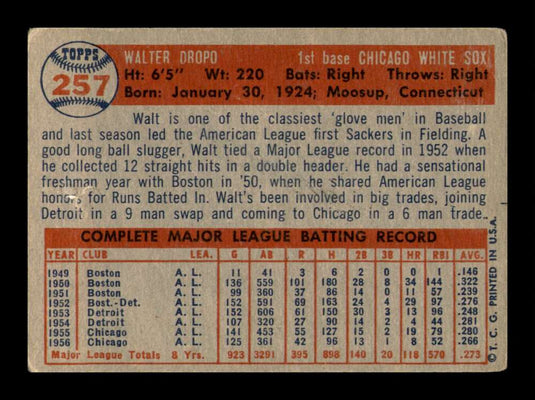 1957 Topps Walt Dropo