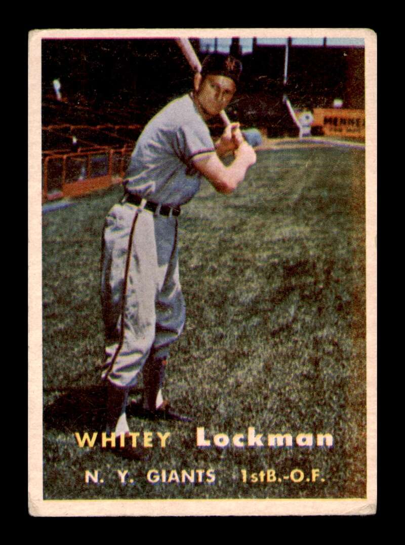 Load image into Gallery viewer, 1957 Topps Whitey Lockman #232 Surface Scratches New York Giants Image 1
