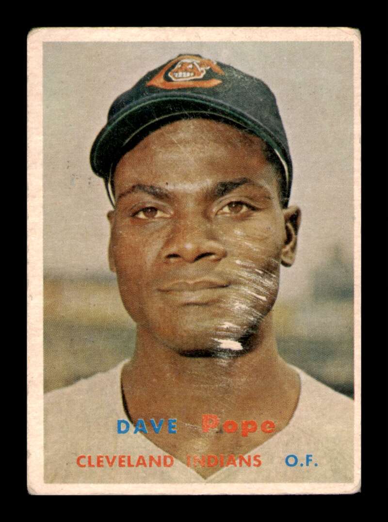 Load image into Gallery viewer, 1957 Topps Dave Pope #249 Surface Scratches Cleveland Indians Image 1
