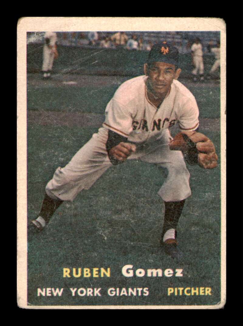 Load image into Gallery viewer, 1957 Topps Ruben Gomez #58 Crease New York Giants Image 1
