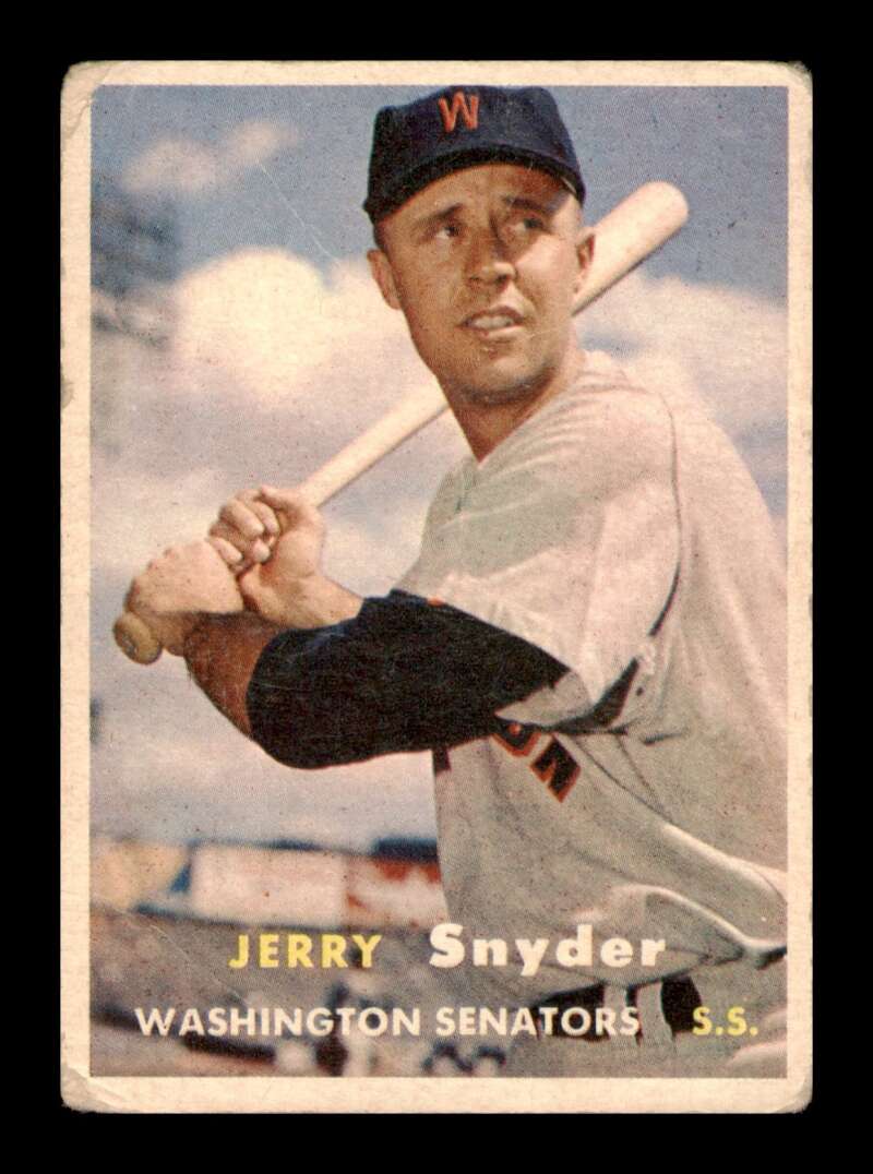 Load image into Gallery viewer, 1957 Topps Jerry Snyder #22 Crease Washington Senators Image 1
