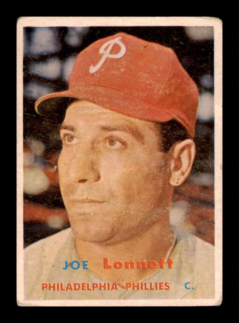 Load image into Gallery viewer, 1957 Topps Joe Lonnett #241 Crease Philadelphia Phillies Image 1
