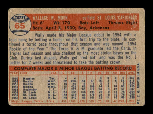 1957 Topps Wally Moon