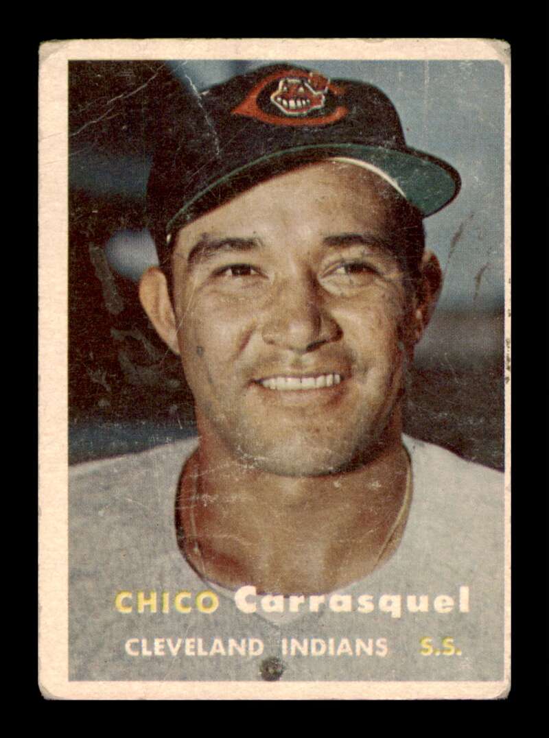 Load image into Gallery viewer, 1957 Topps Chico Carrasquel #67 Crease Cleveland Indians Image 1
