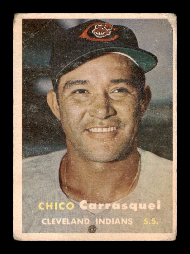 Load image into Gallery viewer, 1957 Topps Chico Carrasquel #67 Crease Cleveland Indians Image 1
