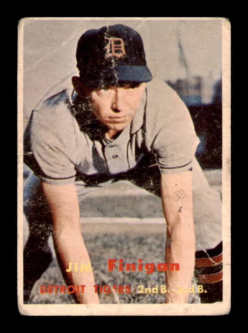 Load image into Gallery viewer, 1957 Topps Jim Finigan #248 Crease Detroit Tigers Image 1
