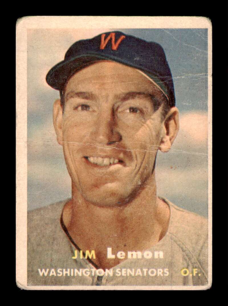 Load image into Gallery viewer, 1957 Topps Jim Lemon #57 Crease Washington Senators Image 1
