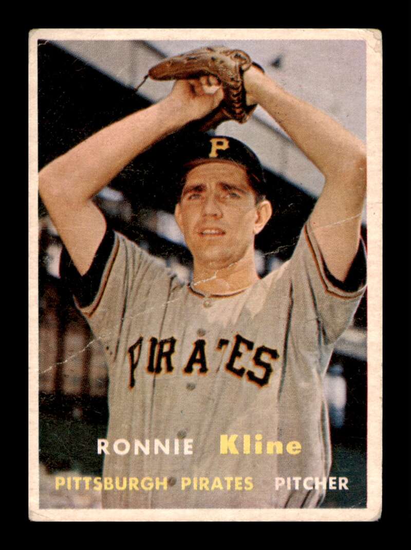 Load image into Gallery viewer, 1957 Topps Ronnie Kline #256 Crease Pittsburgh Pirates Image 1
