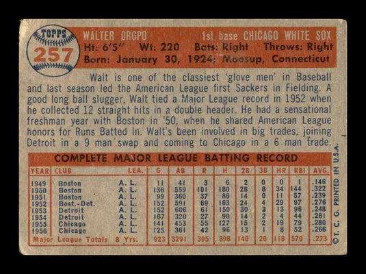 1957 Topps Walt Dropo