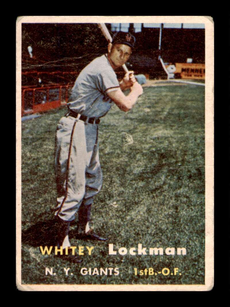 Load image into Gallery viewer, 1957 Topps Whitey Lockman #232 Crease New York Giants Image 1
