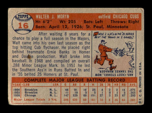 1957 Topps Walt Moryn 