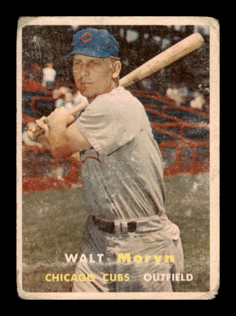 Load image into Gallery viewer, 1957 Topps Walt Moryn #16 Surface Scratches Chicago Cubs Image 1
