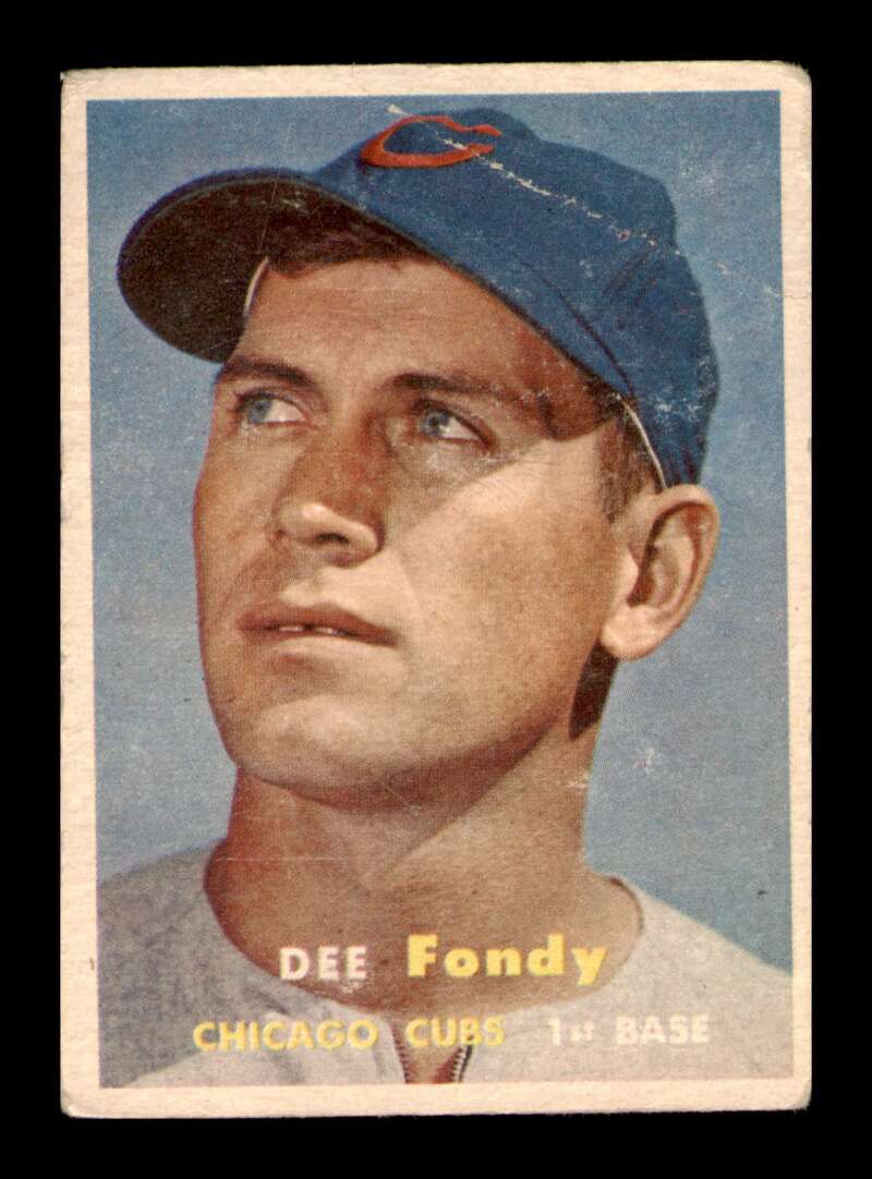 Load image into Gallery viewer, 1957 Topps Dee Fondy #42 Crease Chicago Cubs Image 1
