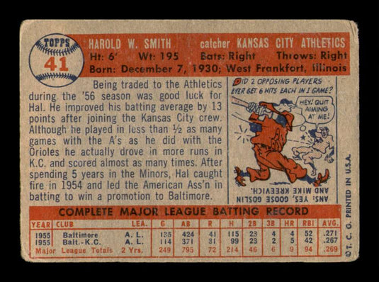 1957 Topps Hal Smith 