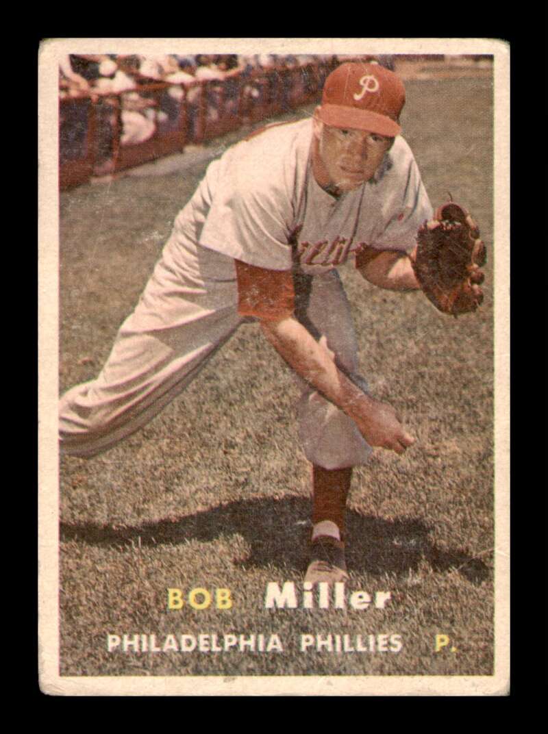 Load image into Gallery viewer, 1957 Topps Bob Miller #46 Crease Philadelphia Phillies Image 1
