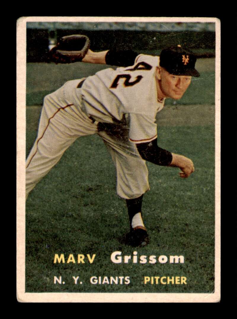 Load image into Gallery viewer, 1957 Topps Marv Grissom #216 Crease New York Giants Image 1
