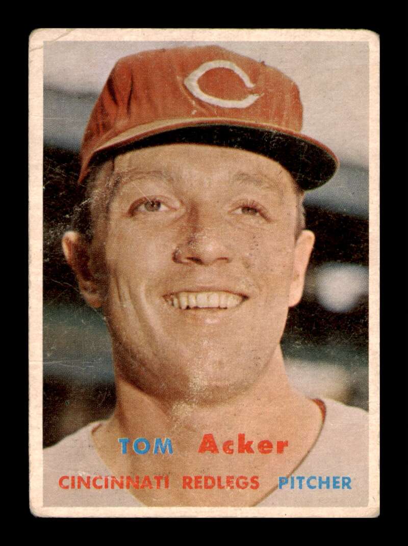 Load image into Gallery viewer, 1957 Topps Tom Acker #219 Crease Cincinnati Reds Image 1
