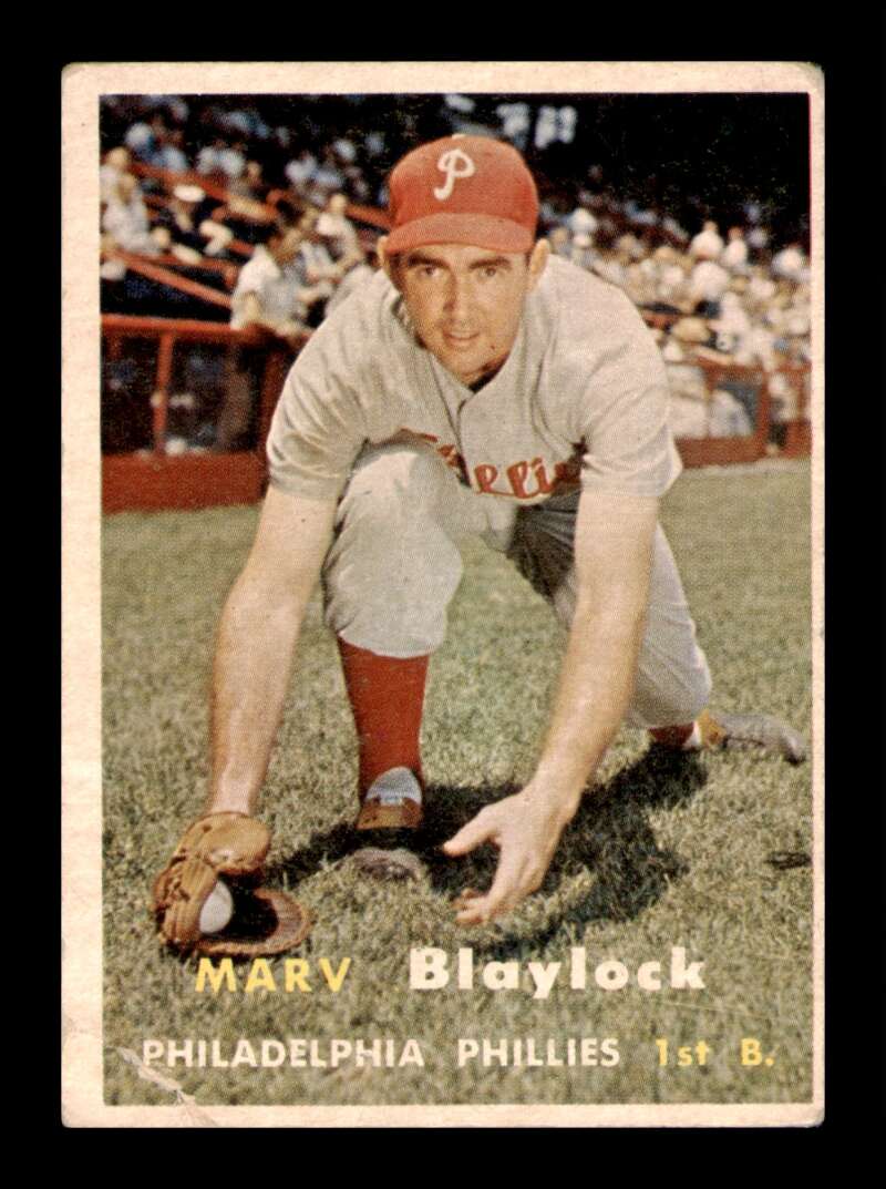 Load image into Gallery viewer, 1957 Topps Marv Blaylock #224 Crease Philadelphia Phillies Image 1
