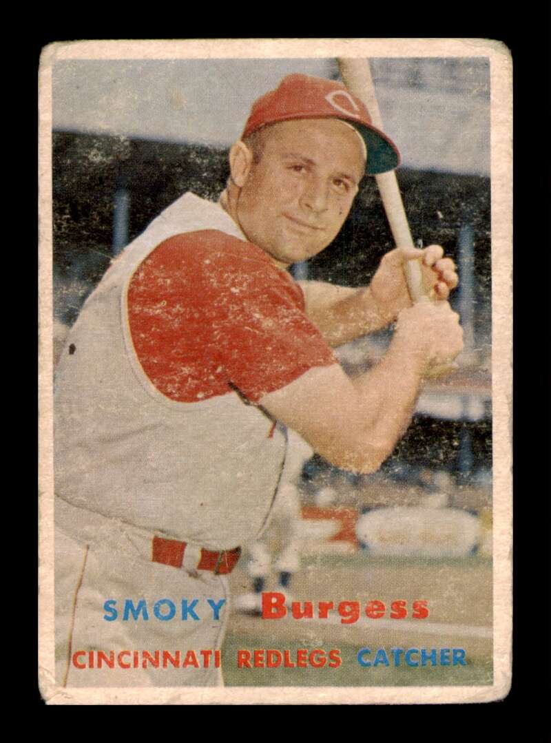 Load image into Gallery viewer, 1957 Topps Smoky Burgess #228 Crease Cincinnati Reds Image 1
