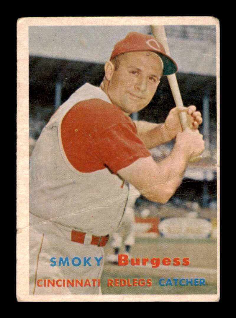 Load image into Gallery viewer, 1957 Topps Smoky Burgess #228 Crease Cincinnati Reds Image 1
