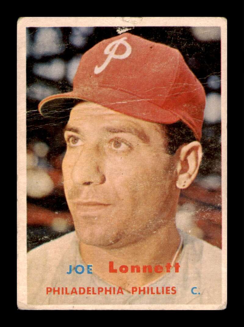 Load image into Gallery viewer, 1957 Topps Joe Lonnett #241 Crease Philadelphia Phillies Image 1
