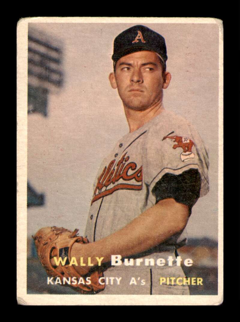 Load image into Gallery viewer, 1957 Topps Wally Burnette #13 Crease Kansas City Athletics Image 1
