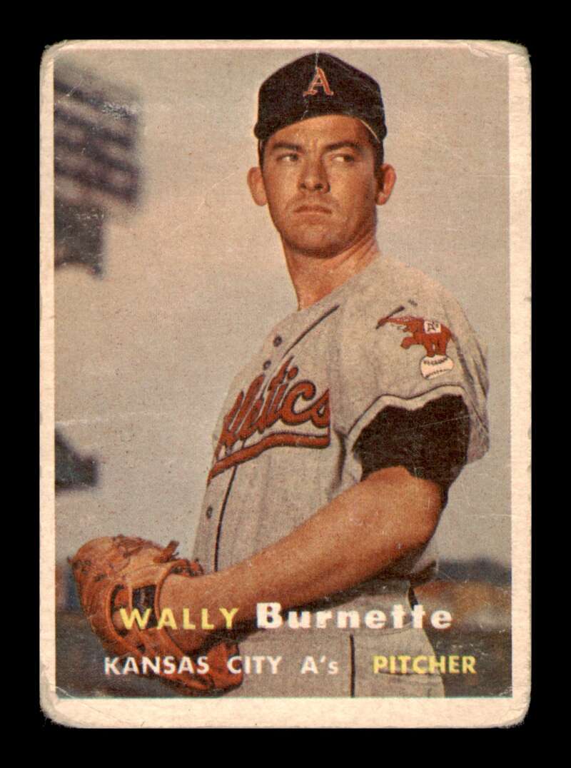 Load image into Gallery viewer, 1957 Topps Wally Burnette #13 Crease Kansas City Athletics Image 1
