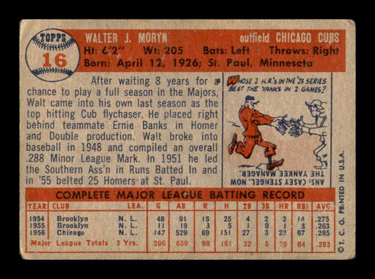 1957 Topps Walt Moryn 