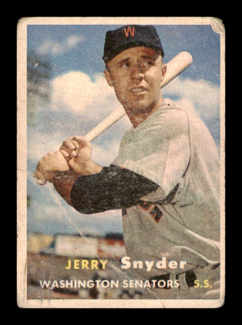 Load image into Gallery viewer, 1957 Topps Jerry Snyder #22 Crease Washington Senators Image 1
