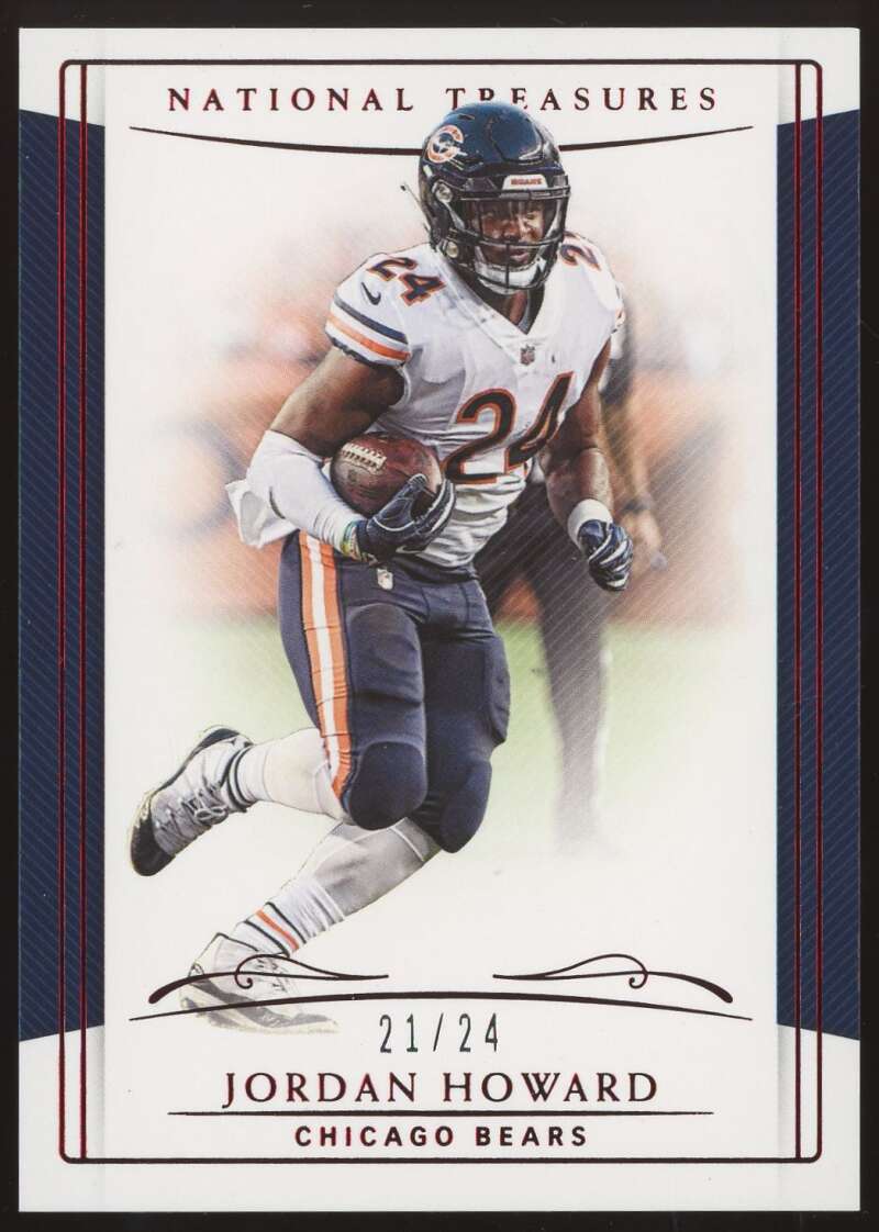 Load image into Gallery viewer, 2018 National Treasures Jersey Number Red Jordan Howard #18 SP Chicago Bears /24 Image 1
