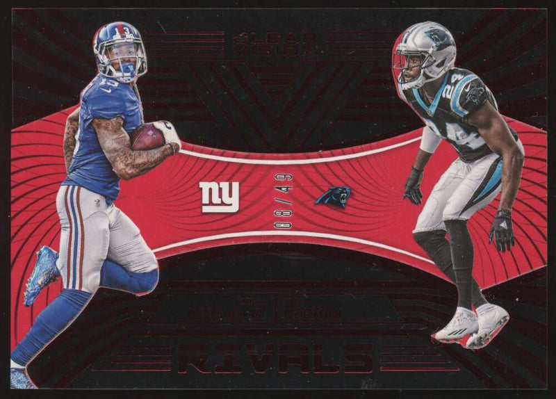 Load image into Gallery viewer, 2016 Panini Clear Vision Rivals Red Josh Norman Odell Beckham Jr. #1 SP SSP /49  Image 1
