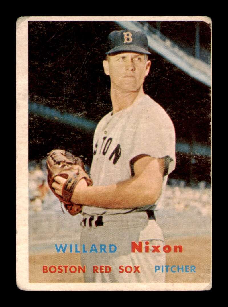 Load image into Gallery viewer, 1957 Topps Willard Nixon #189 Surface Scratches Boston Red Sox Image 1
