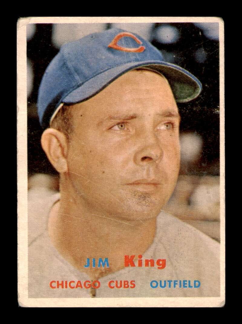 Load image into Gallery viewer, 1957 Topps Jim King #186 Surface Scratches Chicago Cubs Image 1
