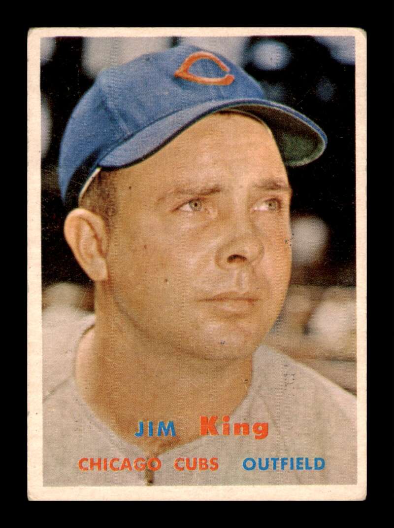 Load image into Gallery viewer, 1957 Topps Jim King #186 Surface Scratches Chicago Cubs Image 1
