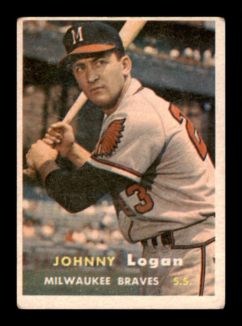 Load image into Gallery viewer, 1957 Topps Johnny Logan #4 Milwaukee Braves Image 1
