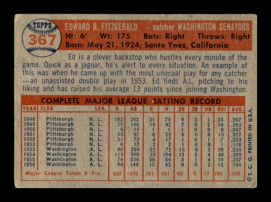 1957 Topps Ed Fitzgerald 