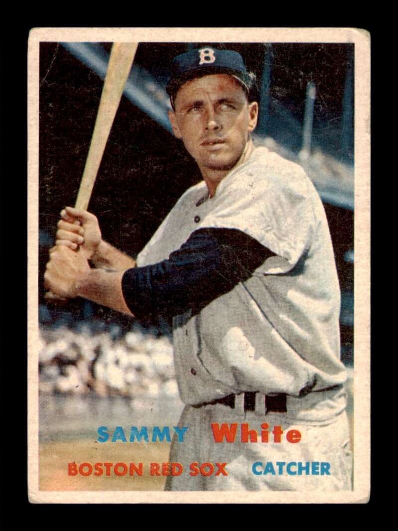 Load image into Gallery viewer, 1957 Topps Sammy White #163 Corner Creases Boston Red Sox Image 1
