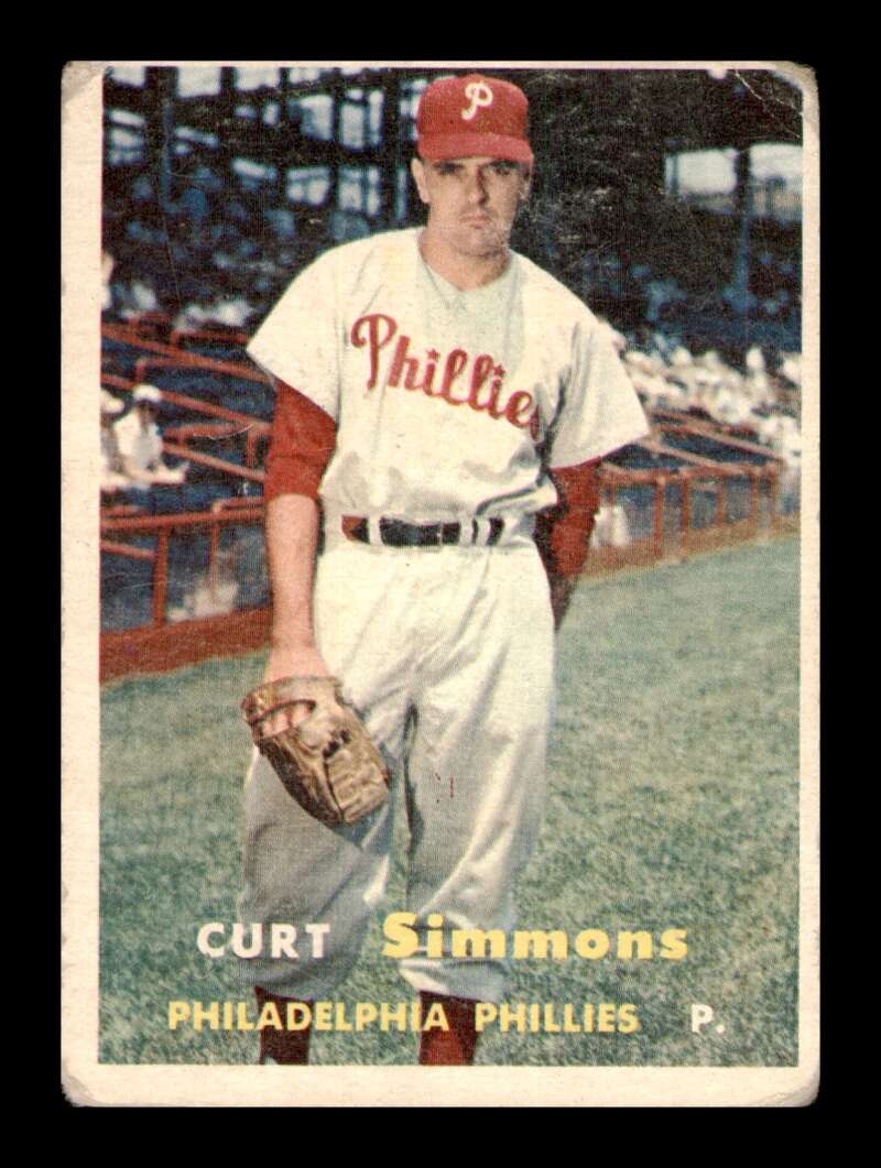 Load image into Gallery viewer, 1957 Topps Curt Simmons #158 Philadelphia Phillies Image 1
