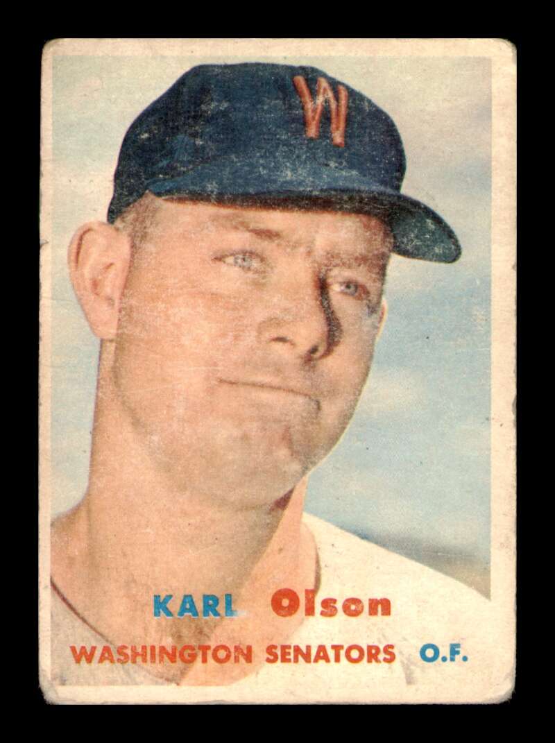 Load image into Gallery viewer, 1957 Topps Karl Olson #153 Washington Senators Image 1
