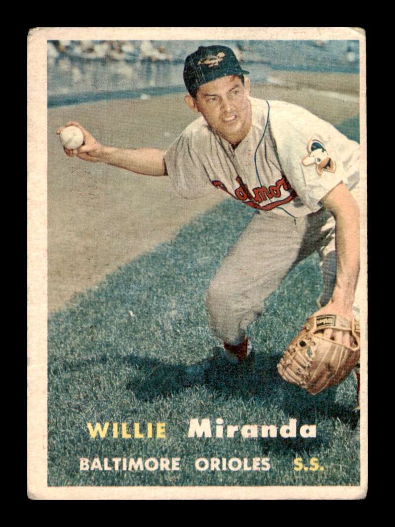 Load image into Gallery viewer, 1957 Topps Willie Miranda #151 Surface Scratches Baltimore Orioles Image 1
