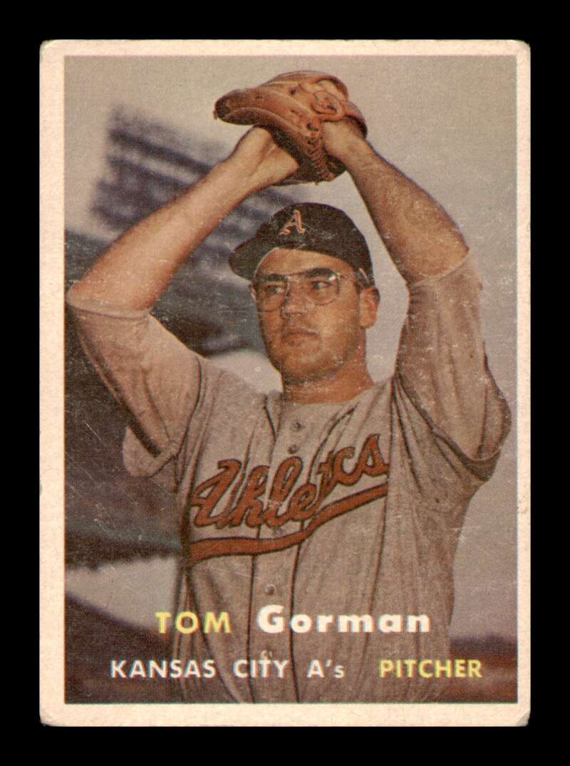 Load image into Gallery viewer, 1957 Topps Tom Gorman #87 Surface Scratches Kansas City Athletics Image 1
